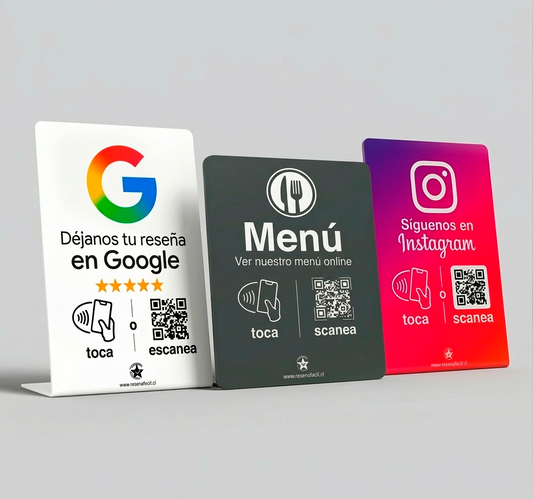 Pack Pro Pyme: 2 Stands + 1 Tarjeta NFC (Kit Completo)