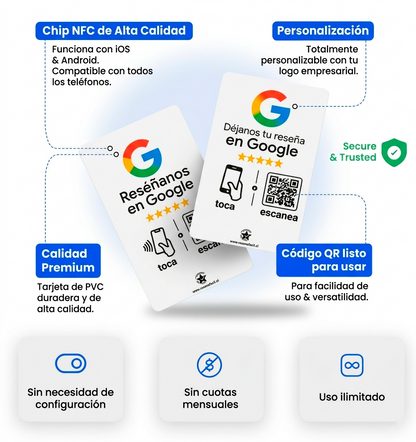 Tarjeta NFC Google Reviews